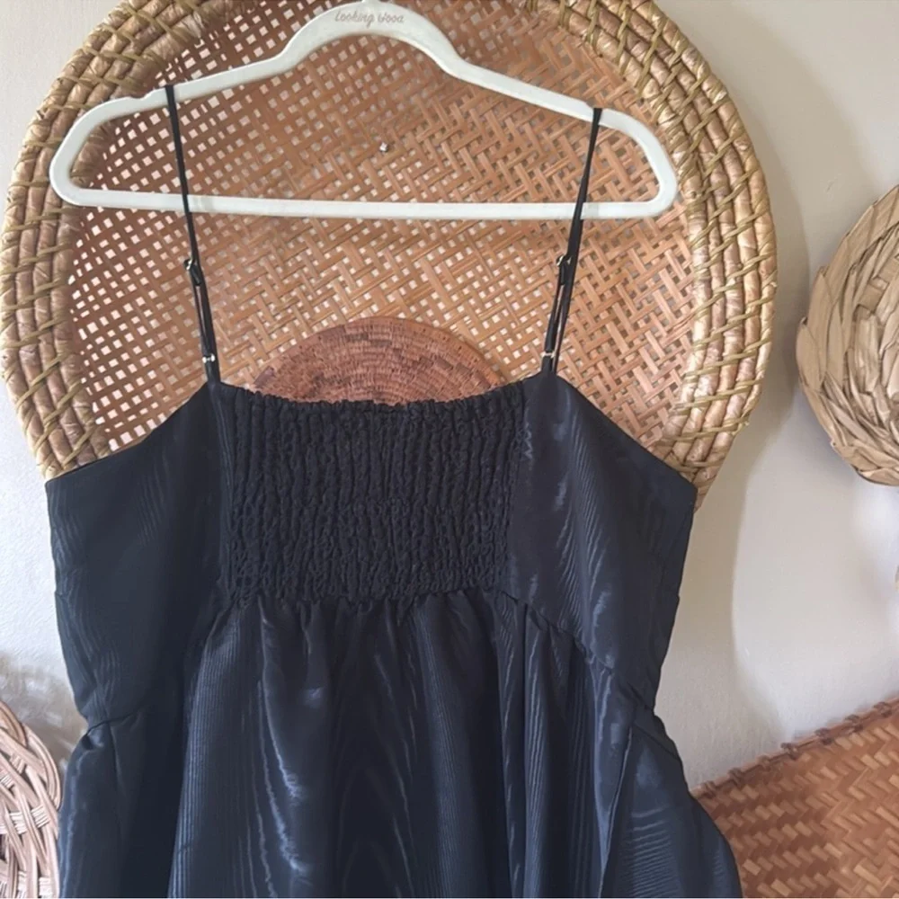 Kate Spade New York for target Black Women's Tiered Ruffle Midi Tank Dress L